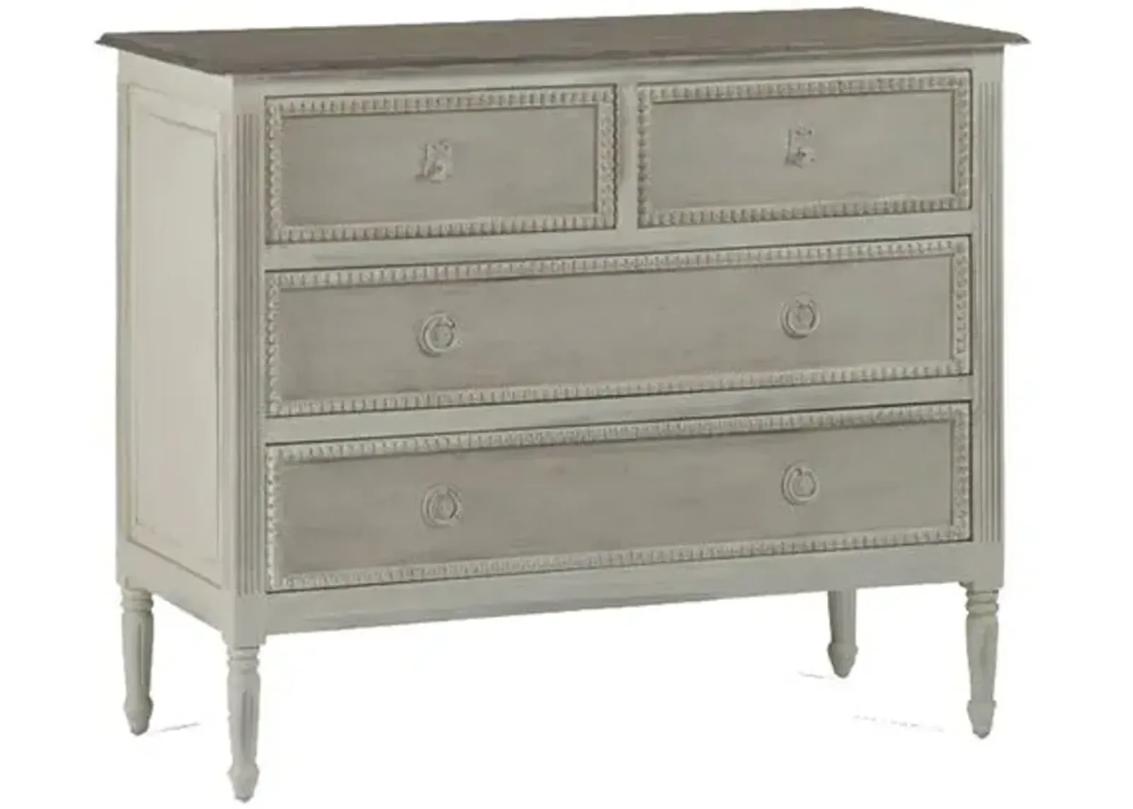 Caroline Dresser - Aged White - Gabby - Handcrafted - Gray