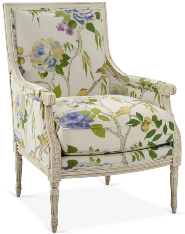 James Accent Chair, Lemon/Bird Floral