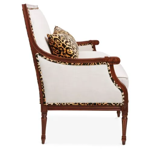 James Settee - Leopard/Ivory Crypton