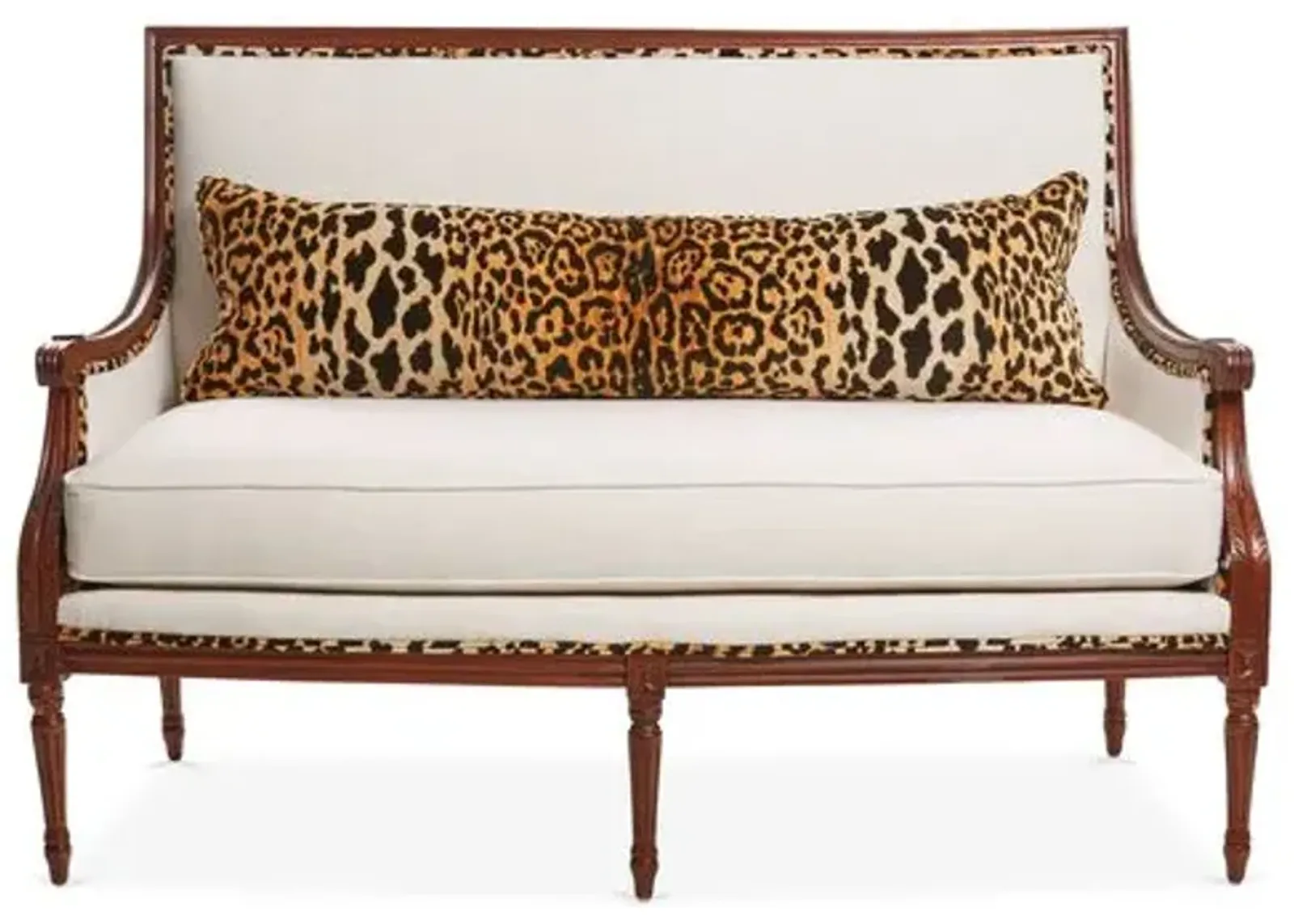 James Settee - Leopard/Ivory Crypton