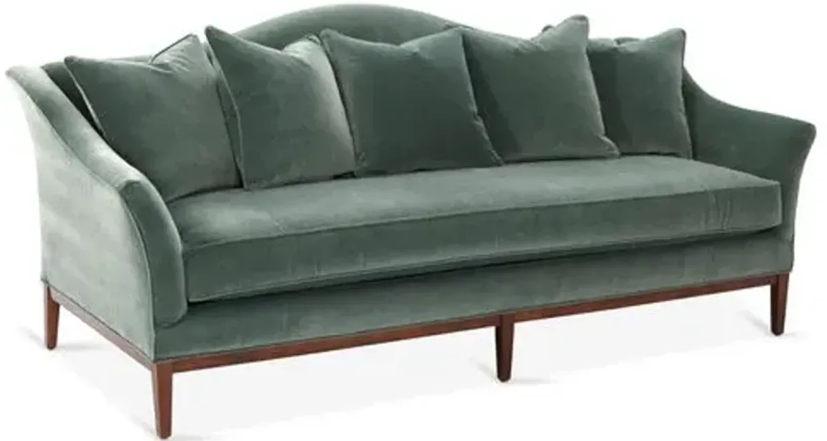 Eloise Camelback Sofa - Jade Velvet