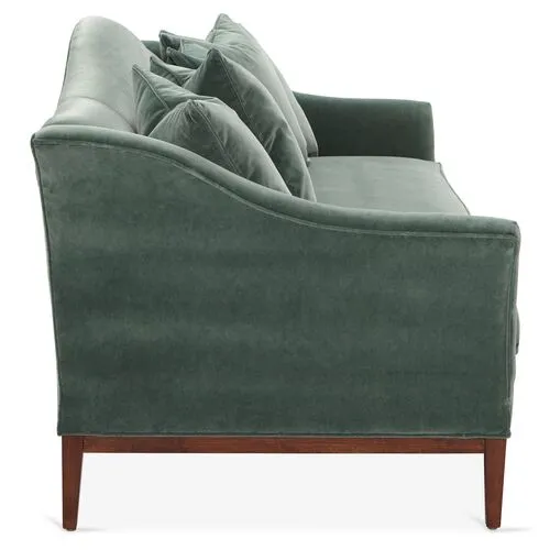 Eloise Camelback Sofa - Jade Velvet