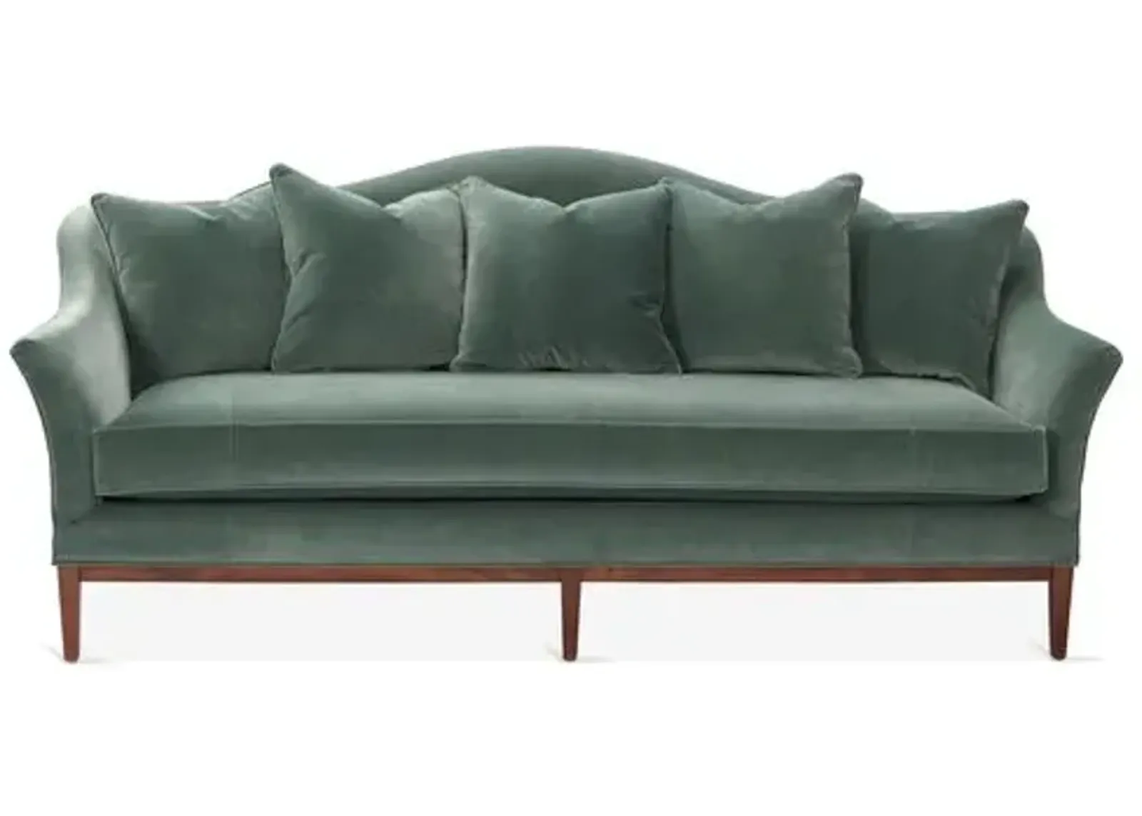 Eloise Camelback Sofa - Jade Velvet