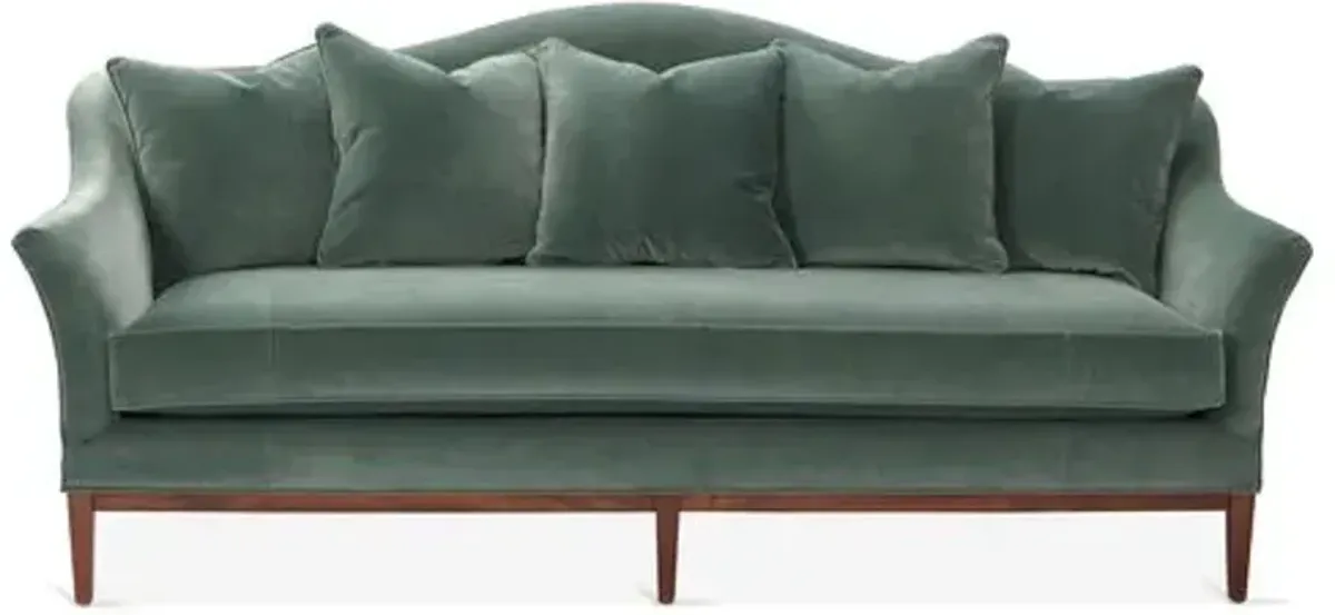 Eloise Camelback Sofa - Jade Velvet