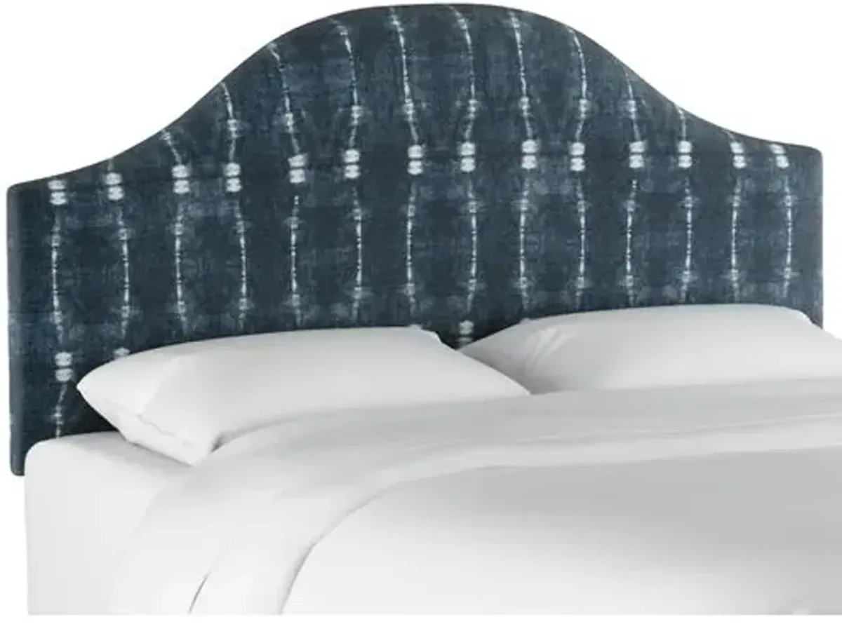 Libby Headboard - Tie Dye - Handcrafted - Blue