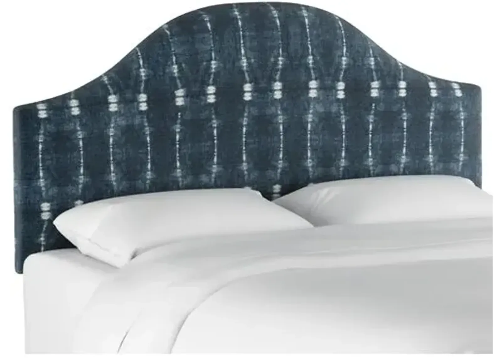 Libby Headboard - Tie Dye - Handcrafted - Blue