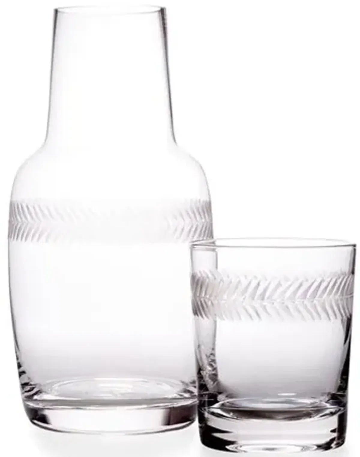 Asst. of 2 Laurel Carafe & Glass - Clear