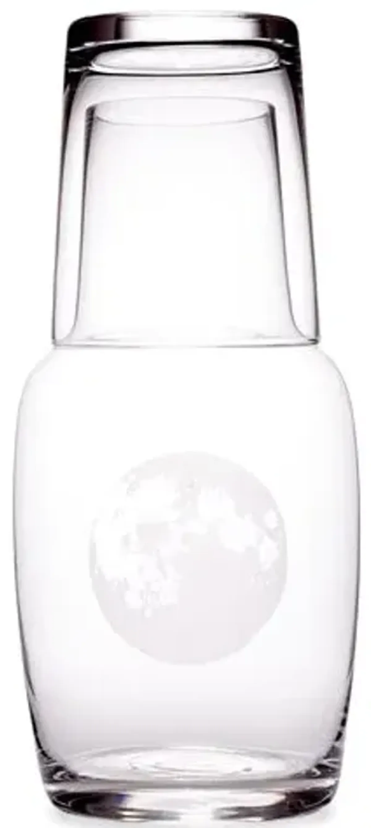 Asst. of 2 Full Moon Carafe & Glass - Clear