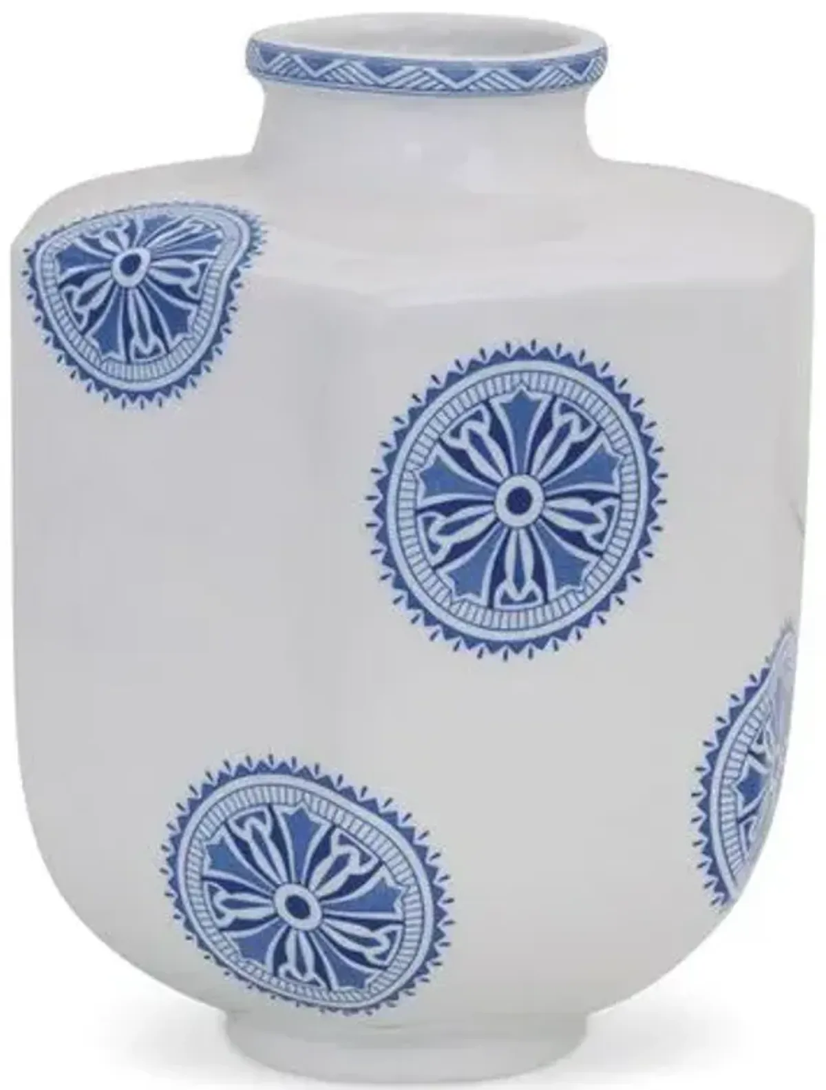 9" Temba Dot Vase - Blue/White - Port 68