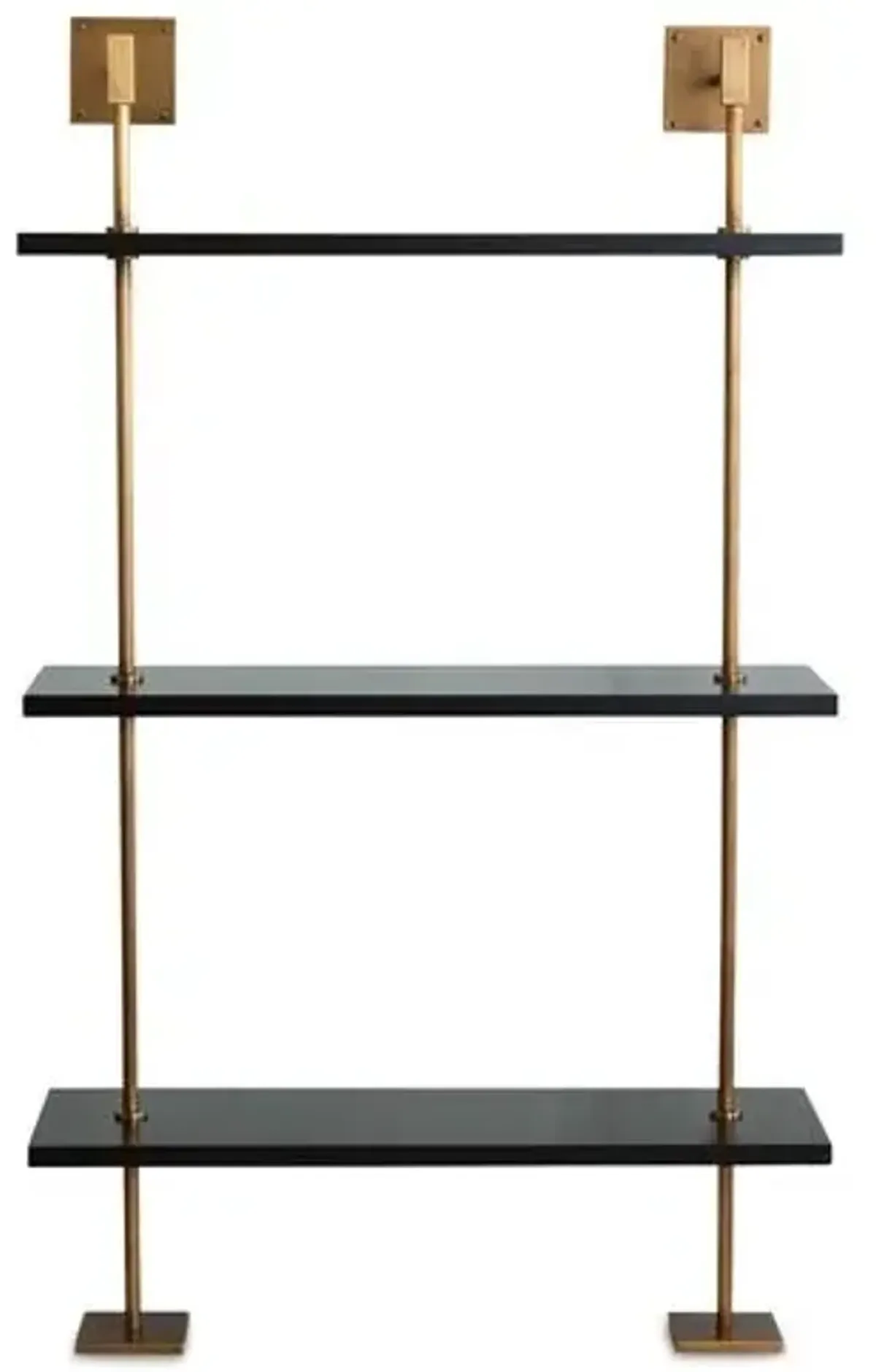 Marais Wall Shelving - Black/Brass - Port 68