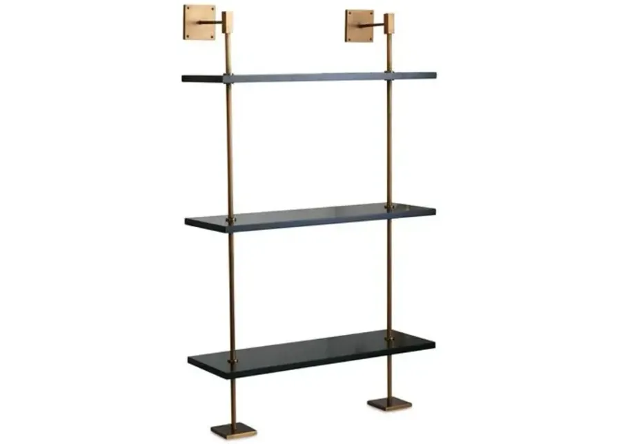 Marais Wall Shelving - Black/Brass - Port 68