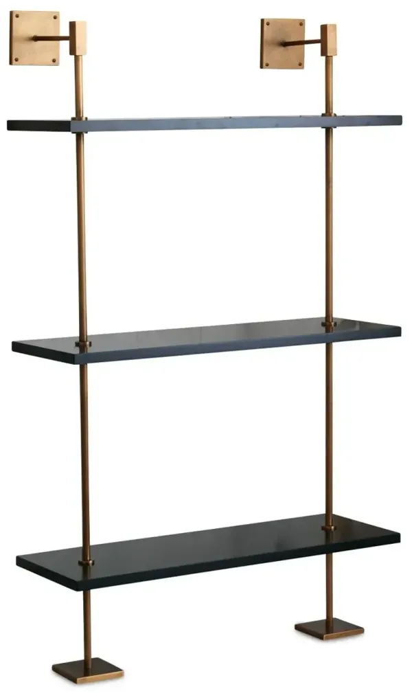 Marais Wall Shelving - Black/Brass - Port 68