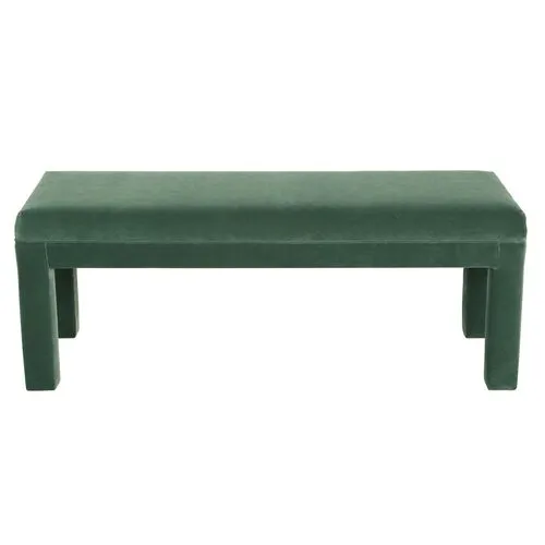 Brittany Bench - Velvet - Kim Salmela - Handcrafted - Green