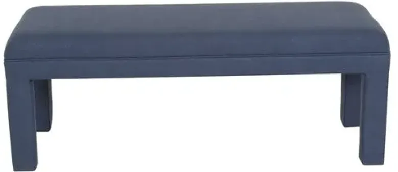 Brittany Bench - Velvet - Kim Salmela - Handcrafted - Blue