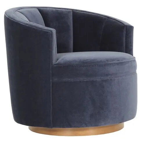 Jackie Swivel Chair - Velvet - Kim Salmela - Handcrafted