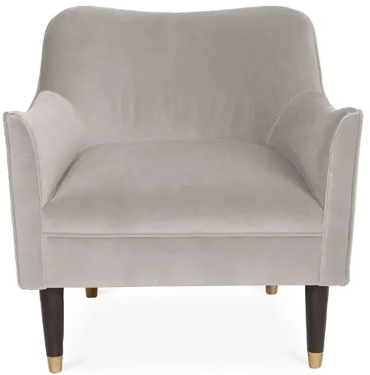 Alexander Accent Chair - Velvet - Kim Salmela - Handcrafted - Gray, Comfortable, Durable, Velvet Upholstery