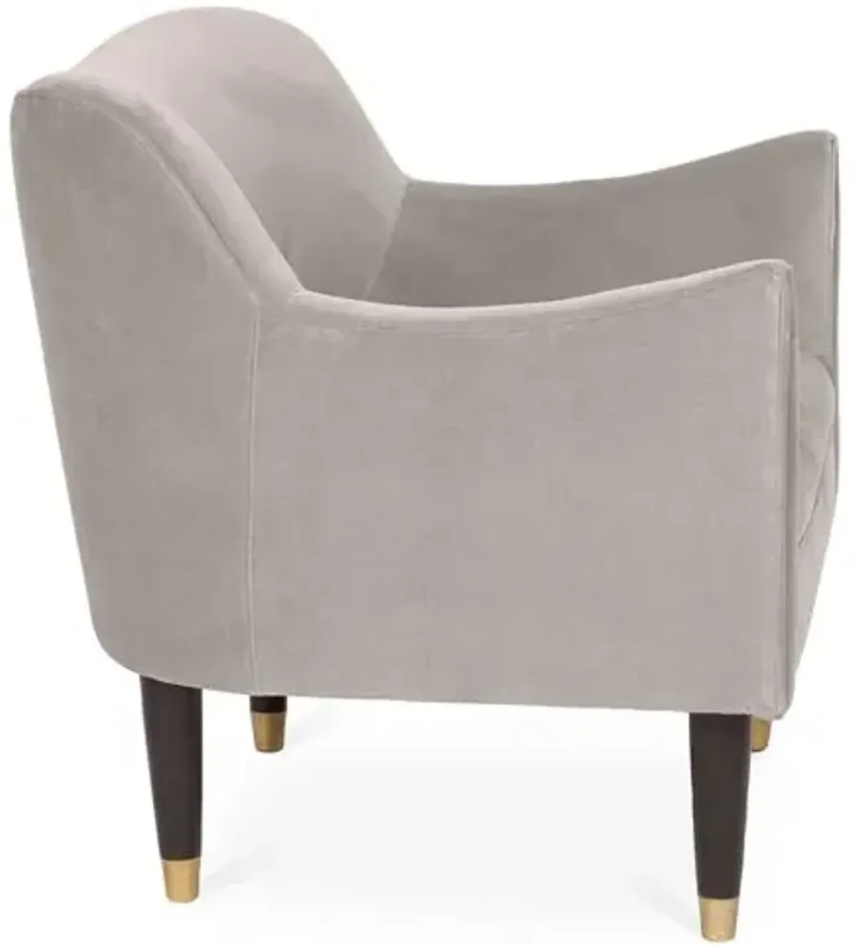 Alexander Accent Chair - Velvet - Kim Salmela - Handcrafted - Gray, Comfortable, Durable, Velvet Upholstery