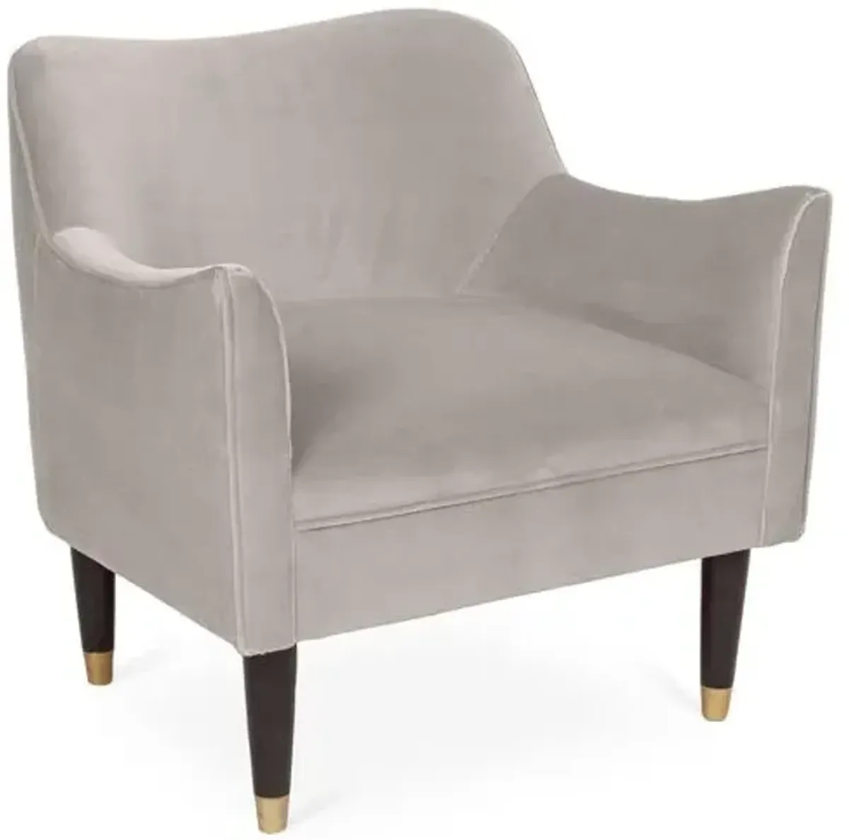 Alexander Accent Chair - Velvet - Kim Salmela - Handcrafted - Gray, Comfortable, Durable, Velvet Upholstery