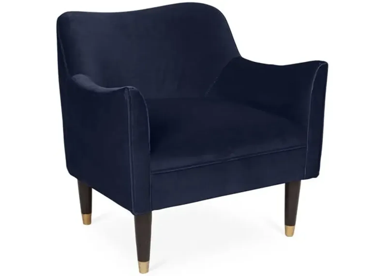 Alexander Accent Chair - Velvet - Kim Salmela - Handcrafted - Blue, Comfortable, Durable, Velvet Upholstery