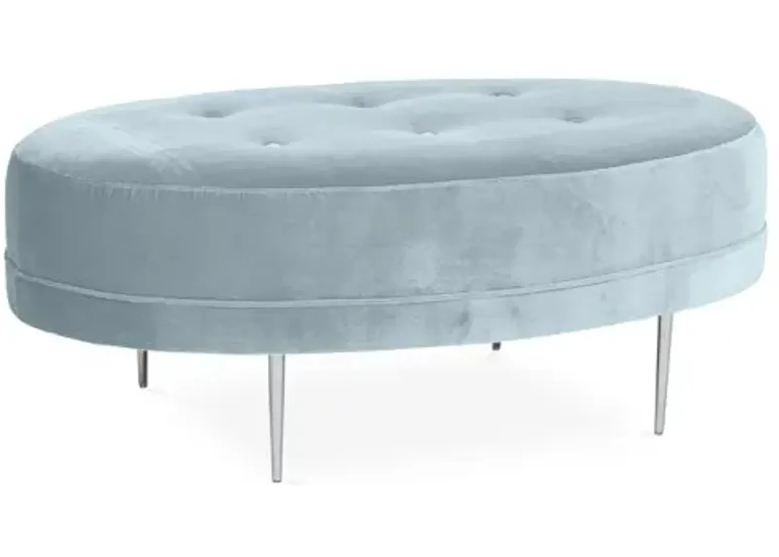 Avalon Cocktail Ottoman - Velvet - Kim Salmela - Handcrafted - Blue