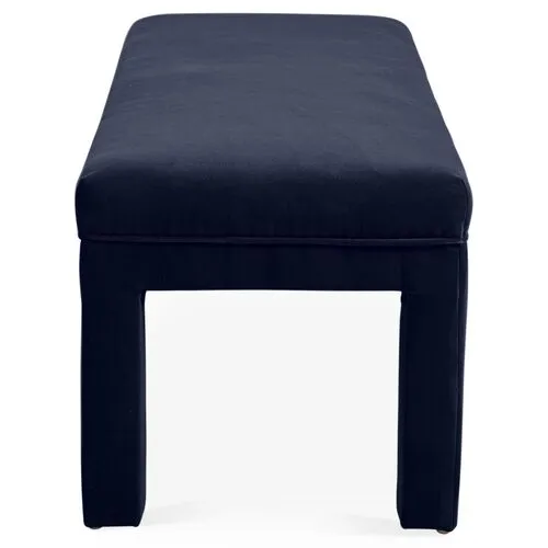 Brittany Bench - Velvet - Kim Salmela - Handcrafted - Blue