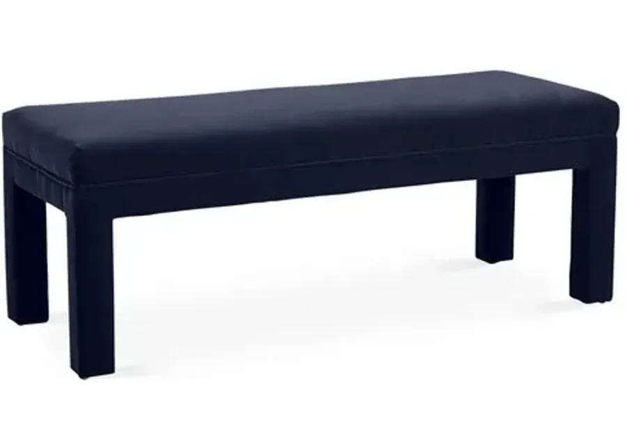 Brittany Bench - Velvet - Kim Salmela - Handcrafted - Blue