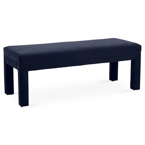 Brittany Bench - Velvet - Kim Salmela - Handcrafted - Blue