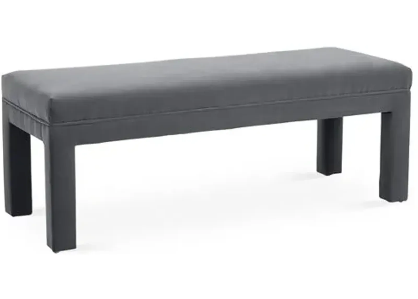 Brittany Bench - Velvet - Kim Salmela - Handcrafted - Gray