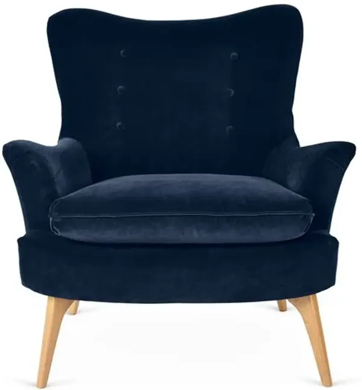 Sonja Accent Chair - Velvet - Kim Salmela - Handcrafted - Blue, Comfortable, Durable