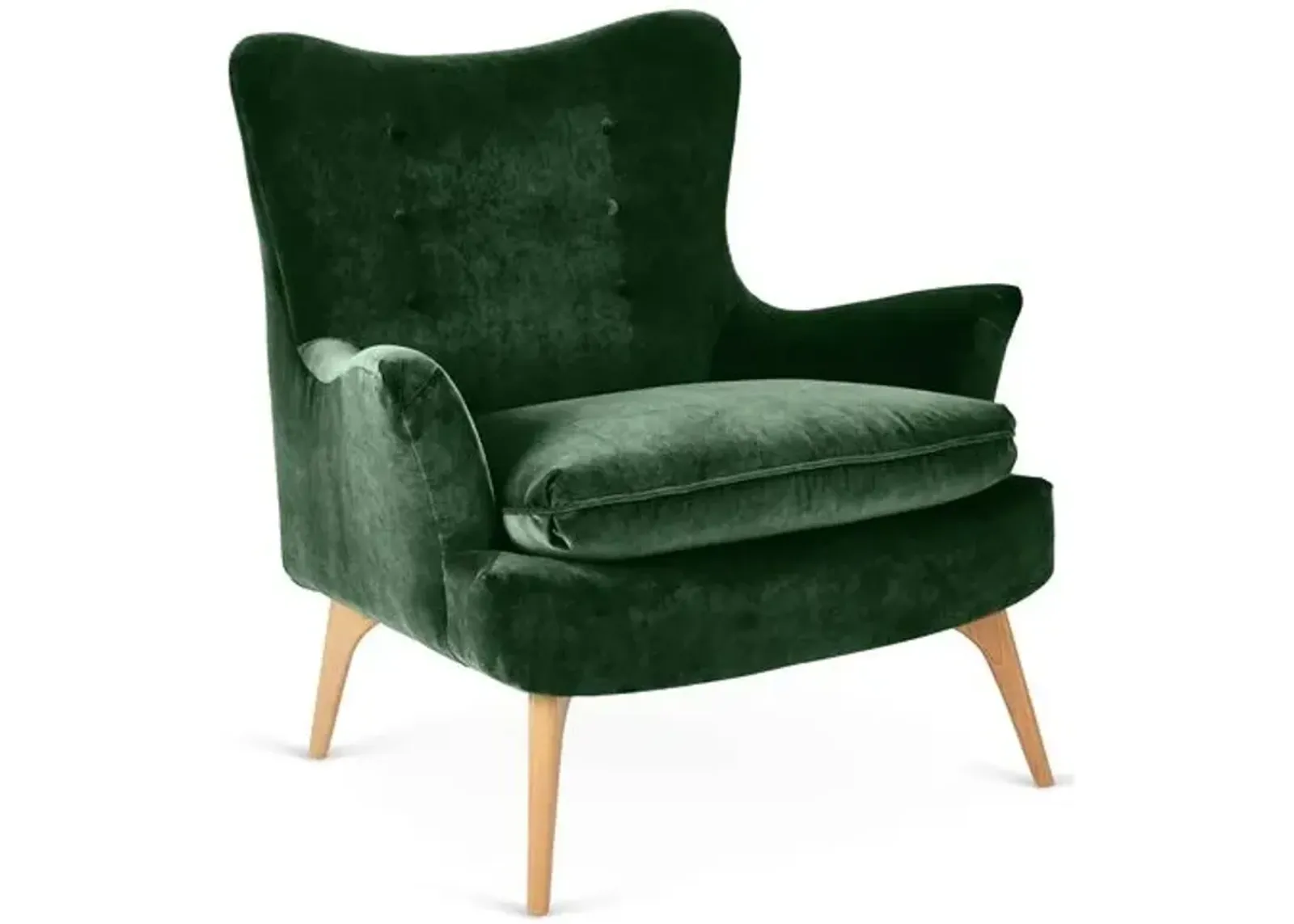 Sonja Accent Chair - Velvet - Kim Salmela - Handcrafted - Green, Comfortable, Durable