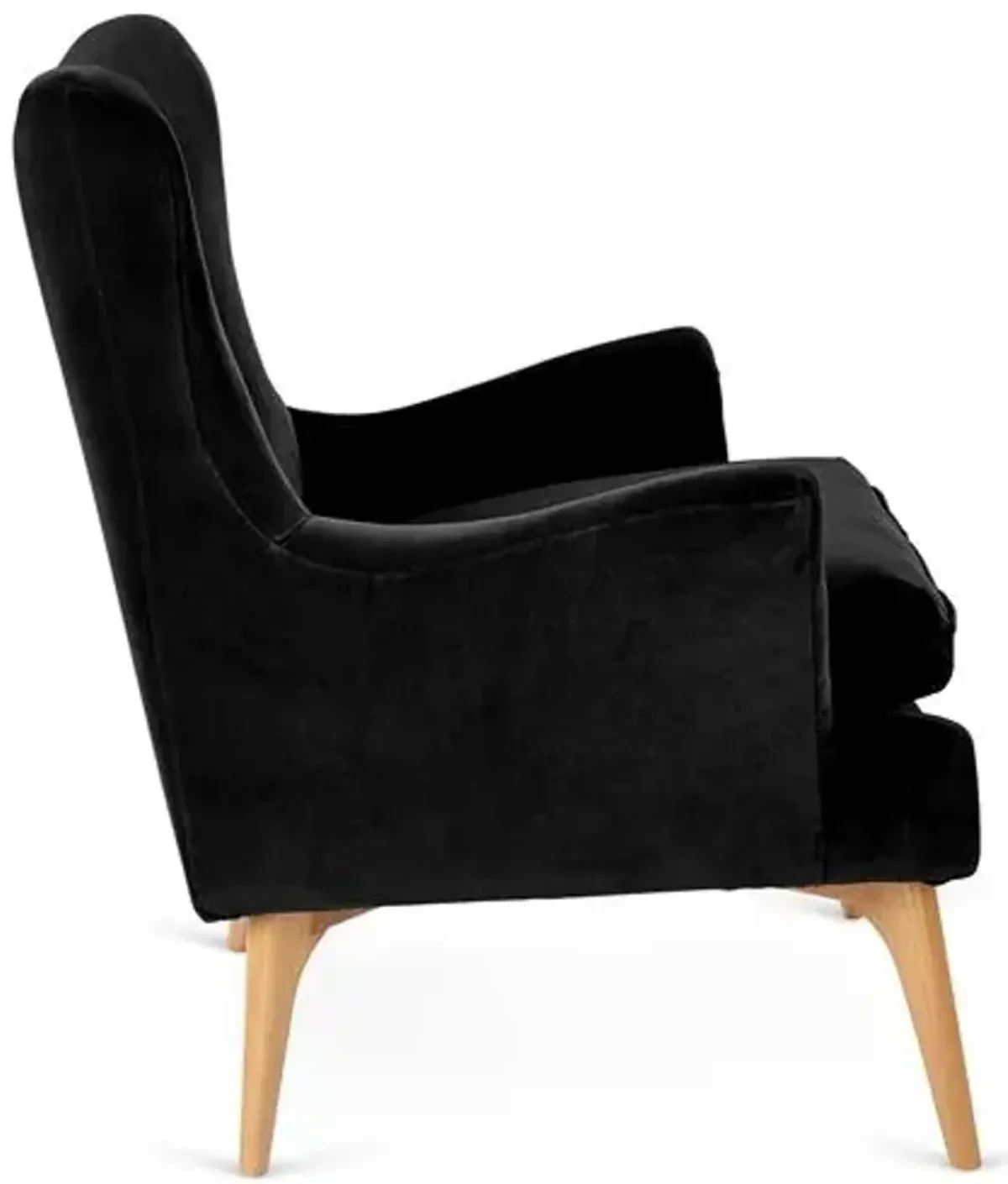 Sonja Accent Chair - Velvet - Kim Salmela - Handcrafted - Black, Comfortable, Durable