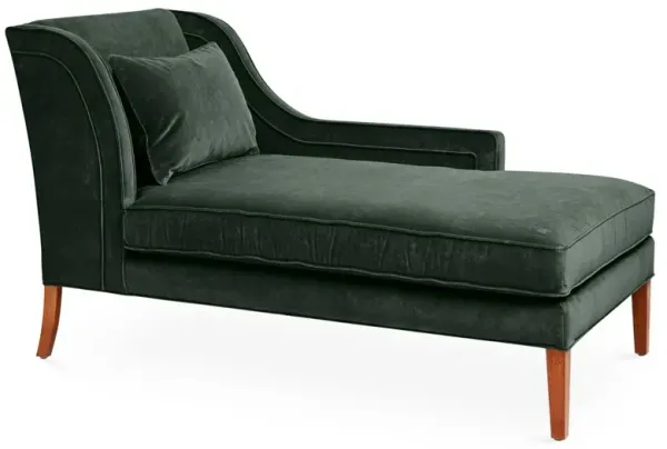 Roslin Right-Facing Chaise, Forest Velvet