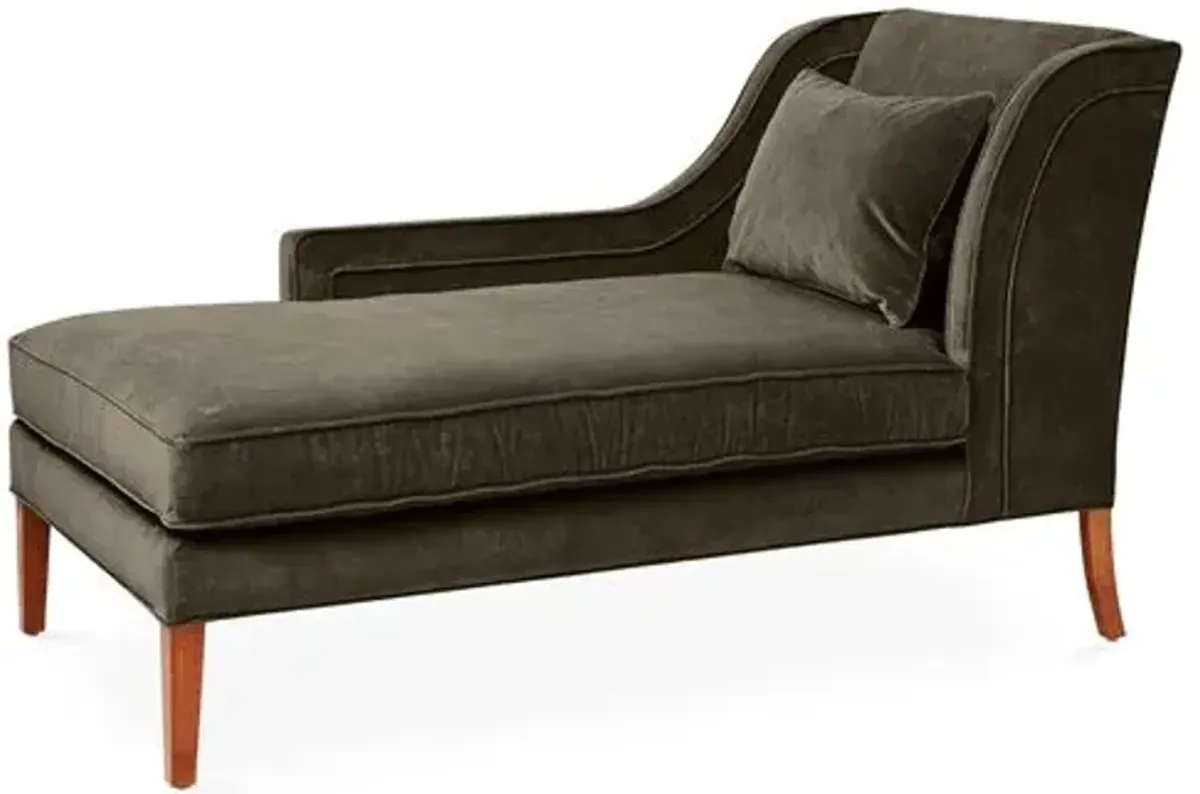 Roslin Left-Facing Chaise - Charcoal Velvet - Comfortable, Sturdy, Stylish