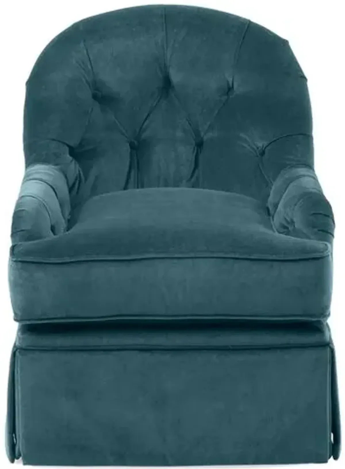 Marlowe Swivel Club Chair - Teal Velvet