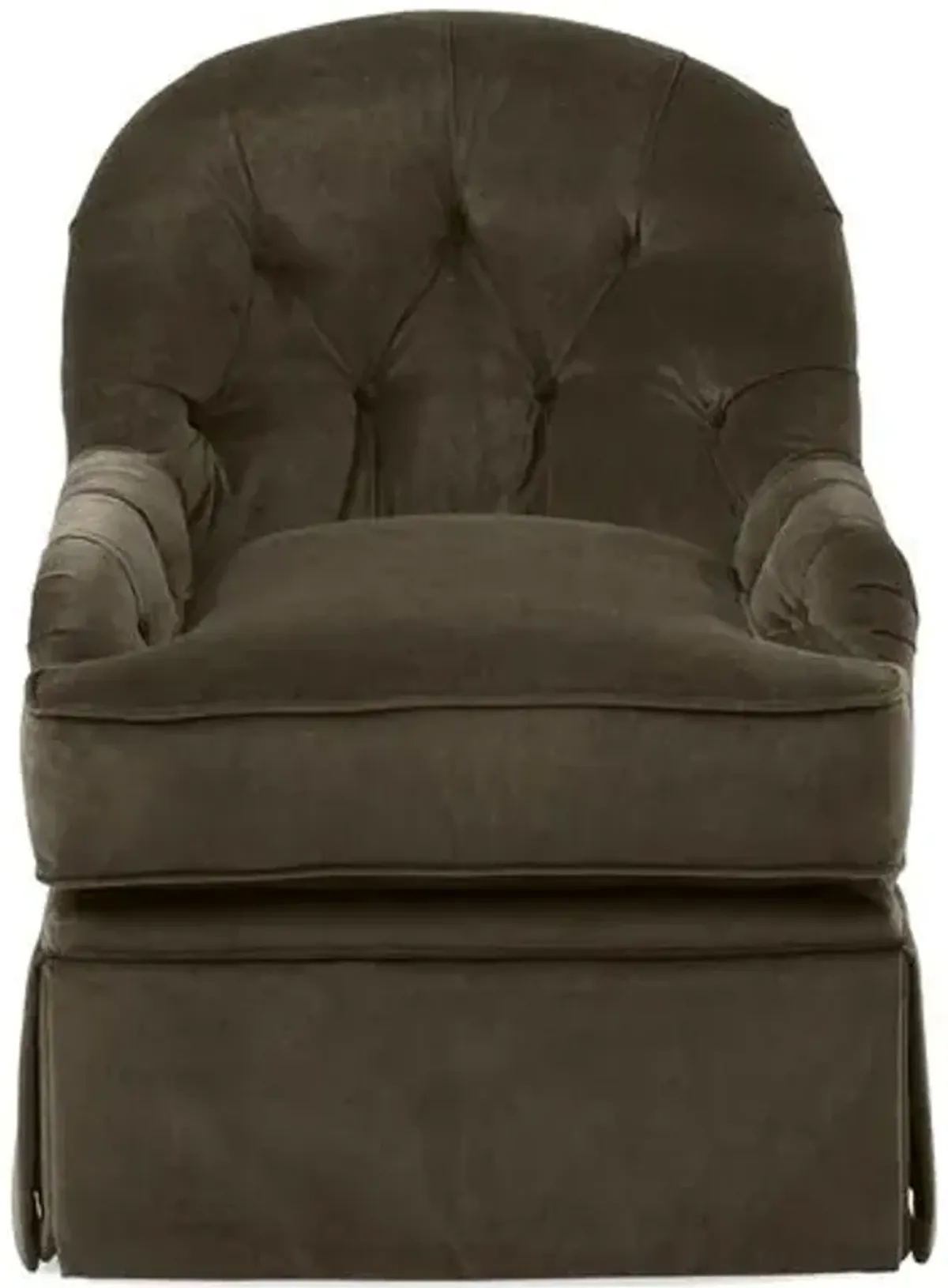 Marlowe Swivel Club Chair - Charcoal Velvet