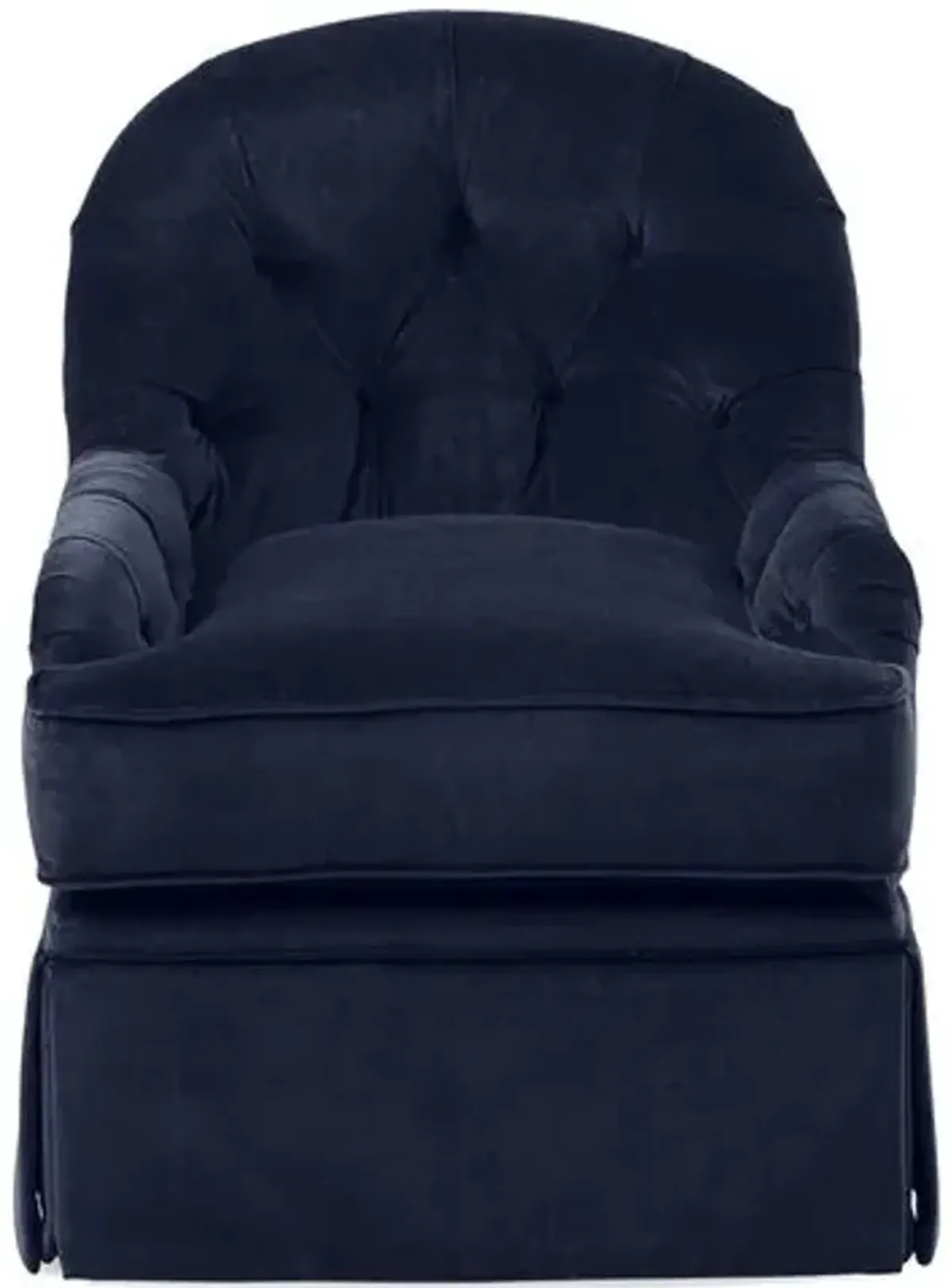 Marlowe Swivel Club Chair - Navy Velvet