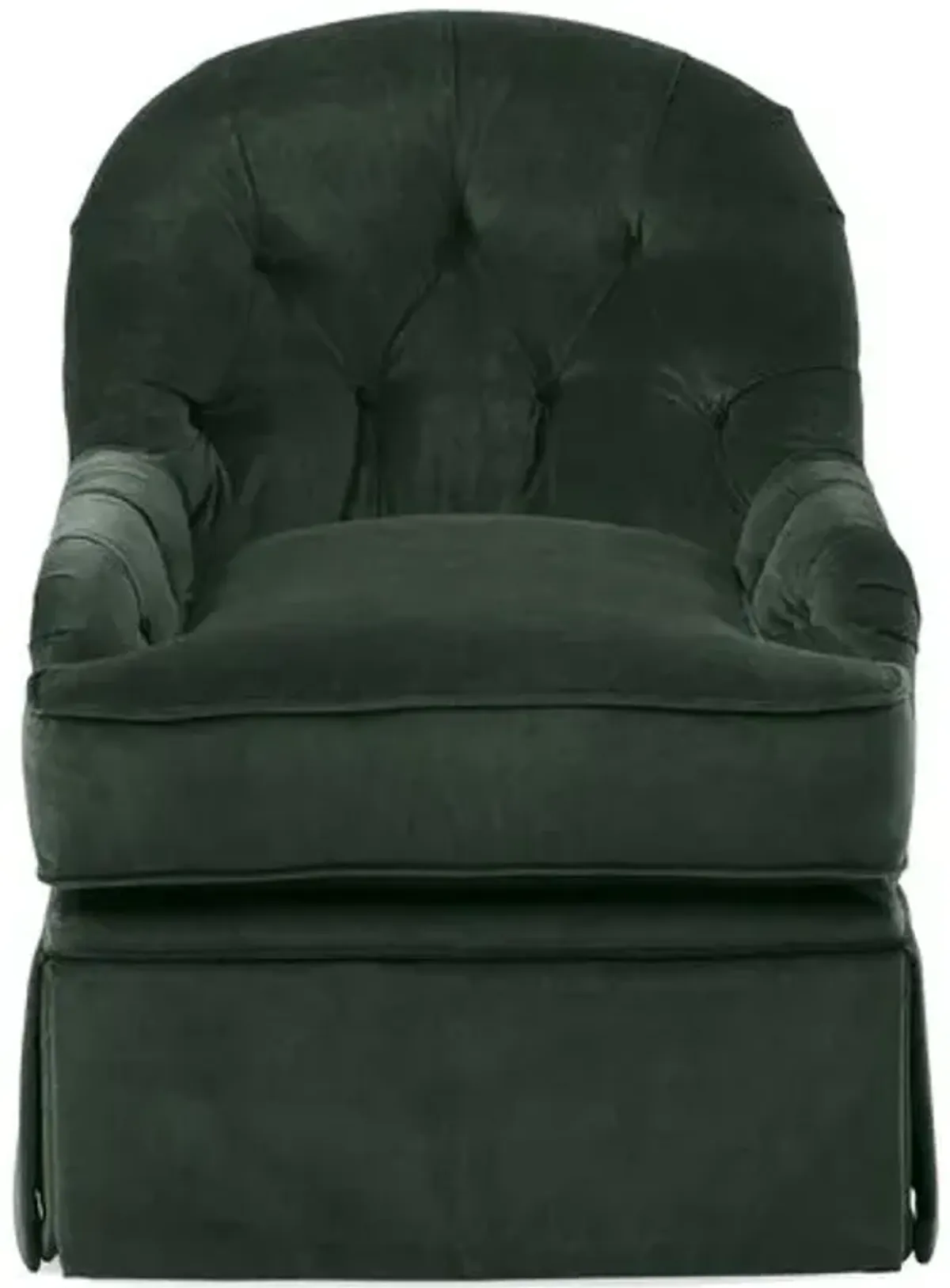 Marlowe Swivel Club Chair - Forest Velvet