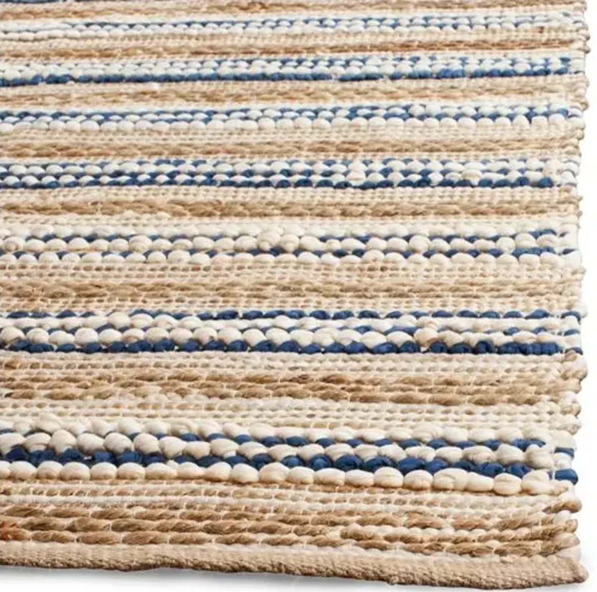 Cermak Rug - Natural/Blue - Beige - Beige