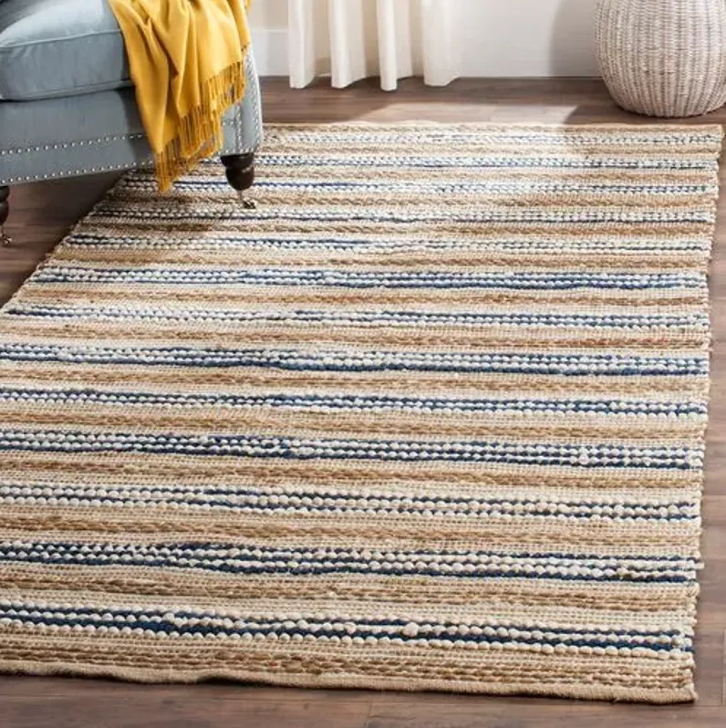 Cermak Rug - Natural/Blue - Beige - Beige