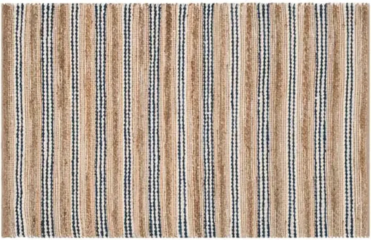 Cermak Rug - Natural/Blue - Beige - Beige