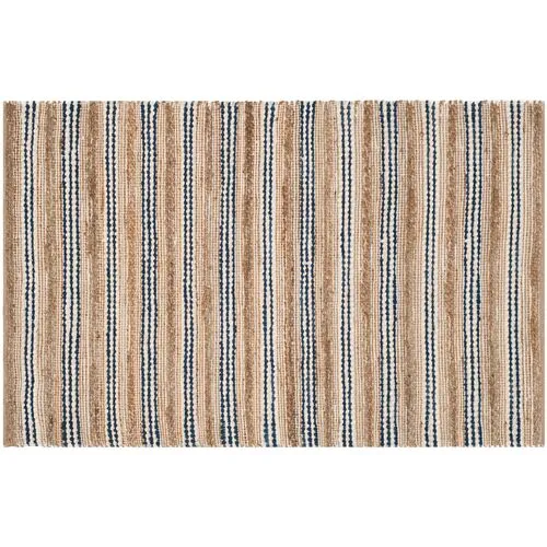 Cermak Rug - Natural/Blue - Beige - Beige