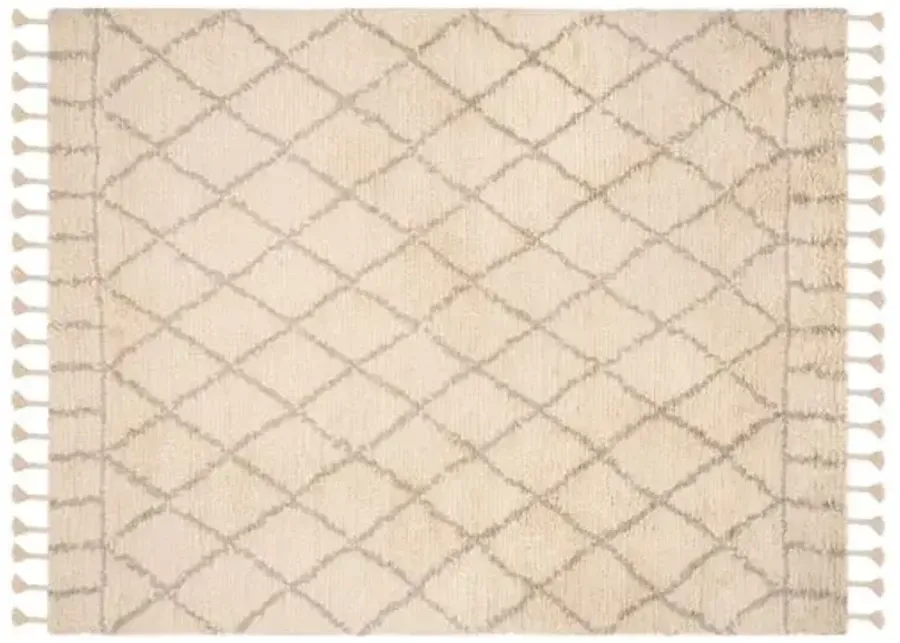 Hoyne Rug - Ivory/Light Gray - Beige - Beige