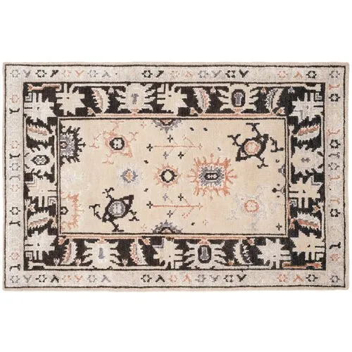 Cannons Rug - Beige/Charcoal - Beige