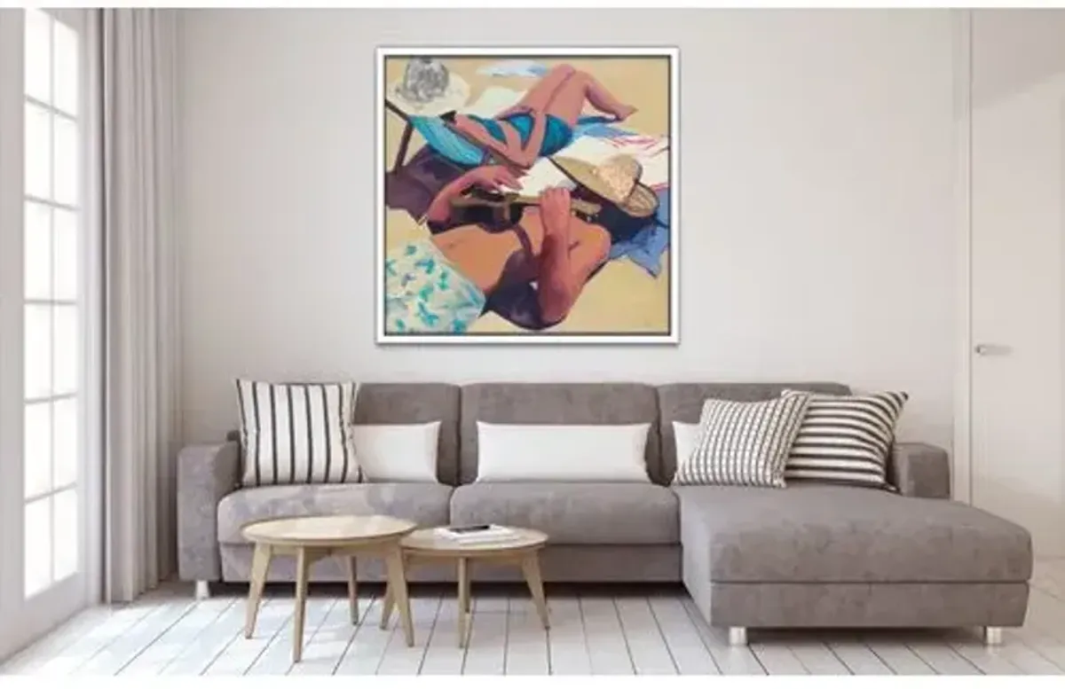 T.S. Harris - Beach Ukulele Painting - Beige