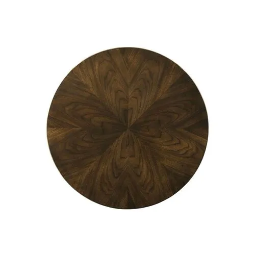 Emery Round Side Table - Mink - Brown