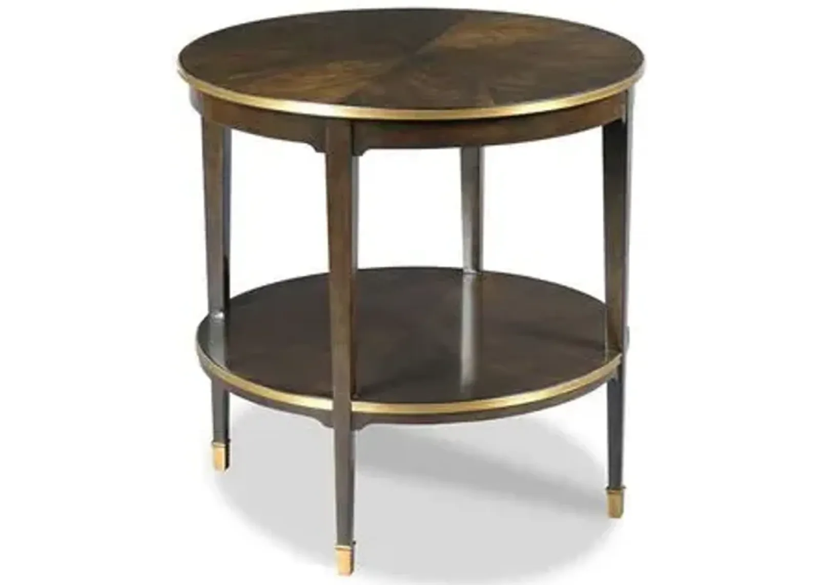 Emery Round Side Table - Mink - Brown