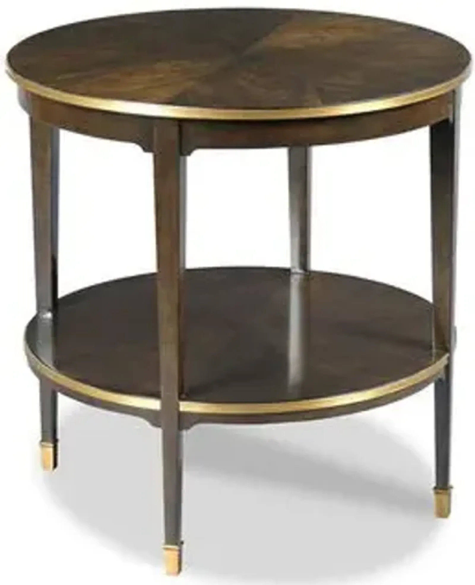 Emery Round Side Table - Mink - Brown