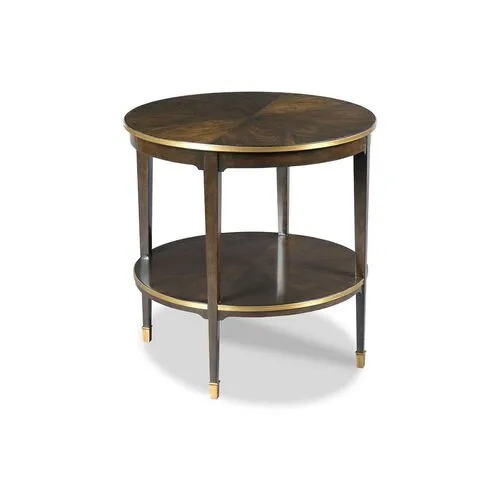 Emery Round Side Table - Mink - Brown