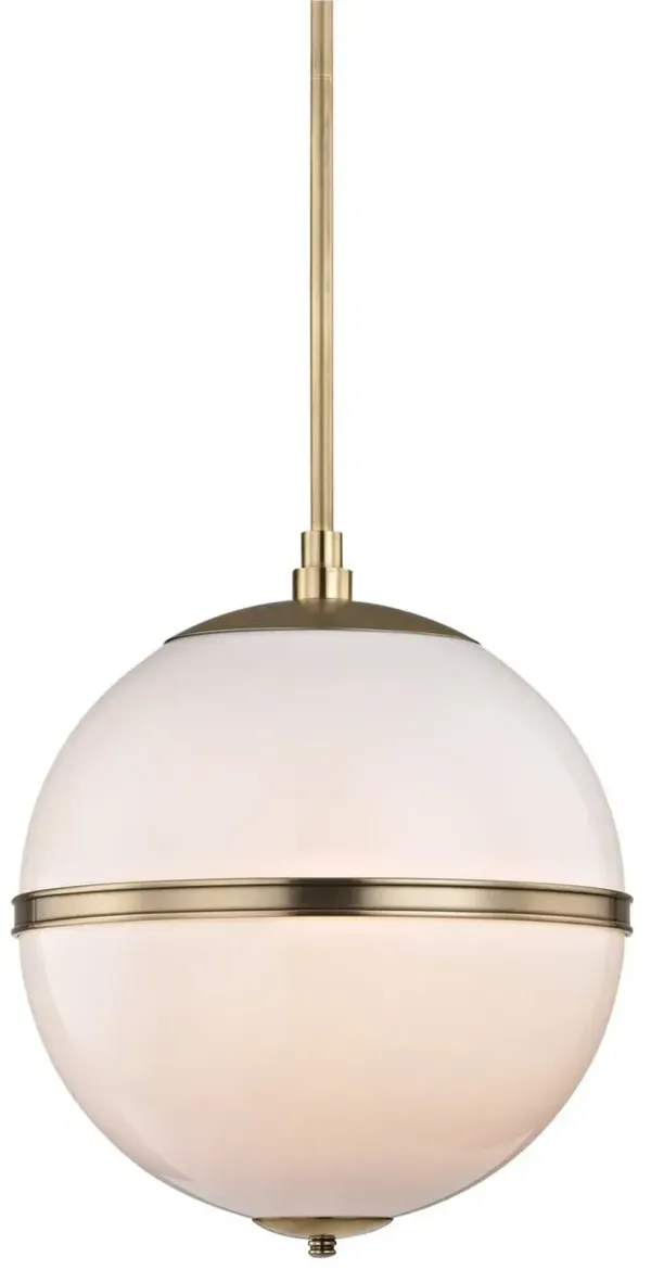 Truax 3-Light Pendant - Brass/Frosted - Crystorama - Gold