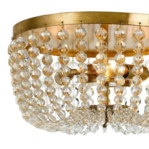 Rylee Crystal Flush Mount - Gold/Clear - Crystorama